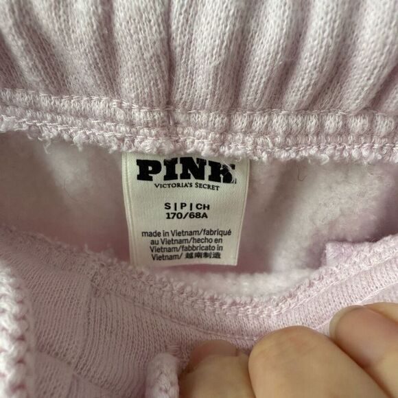 Victoria’s Secret Pink Logo Straight Leg Sweatpants Pink Burgundy S - Picture 4 of 5